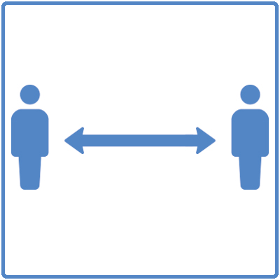 人と人との距離を取る